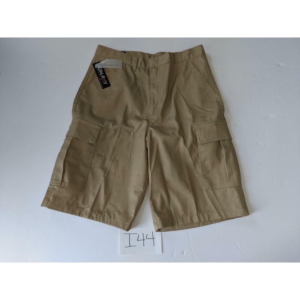 Galaxy By Harvic Cargo Shorts Size 32 Tan NWT New -0921i44